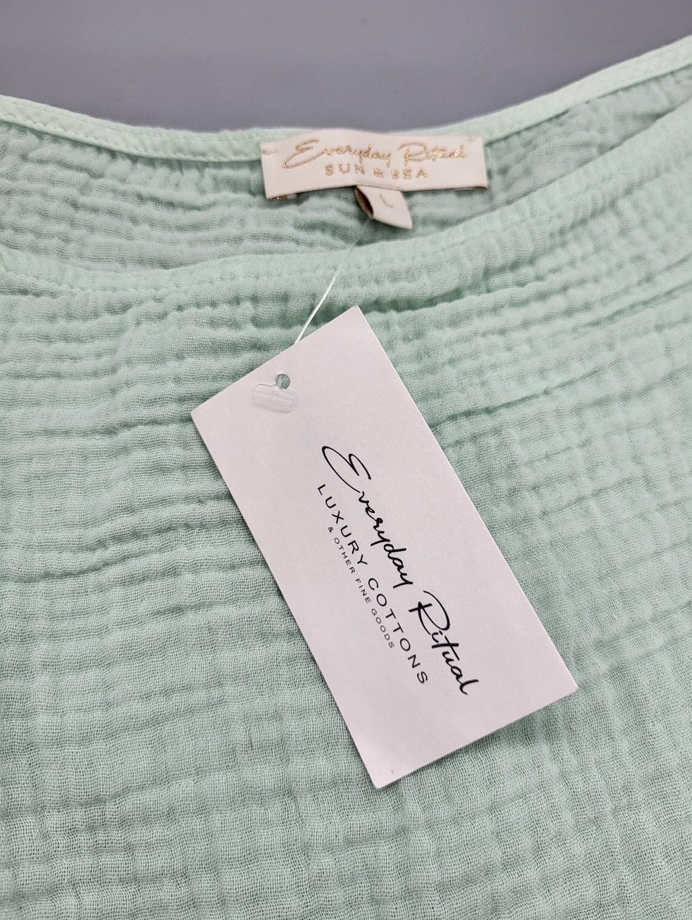 Everyday Ritual Penny Top In Mint Double Bubble - Picture 7 of 8